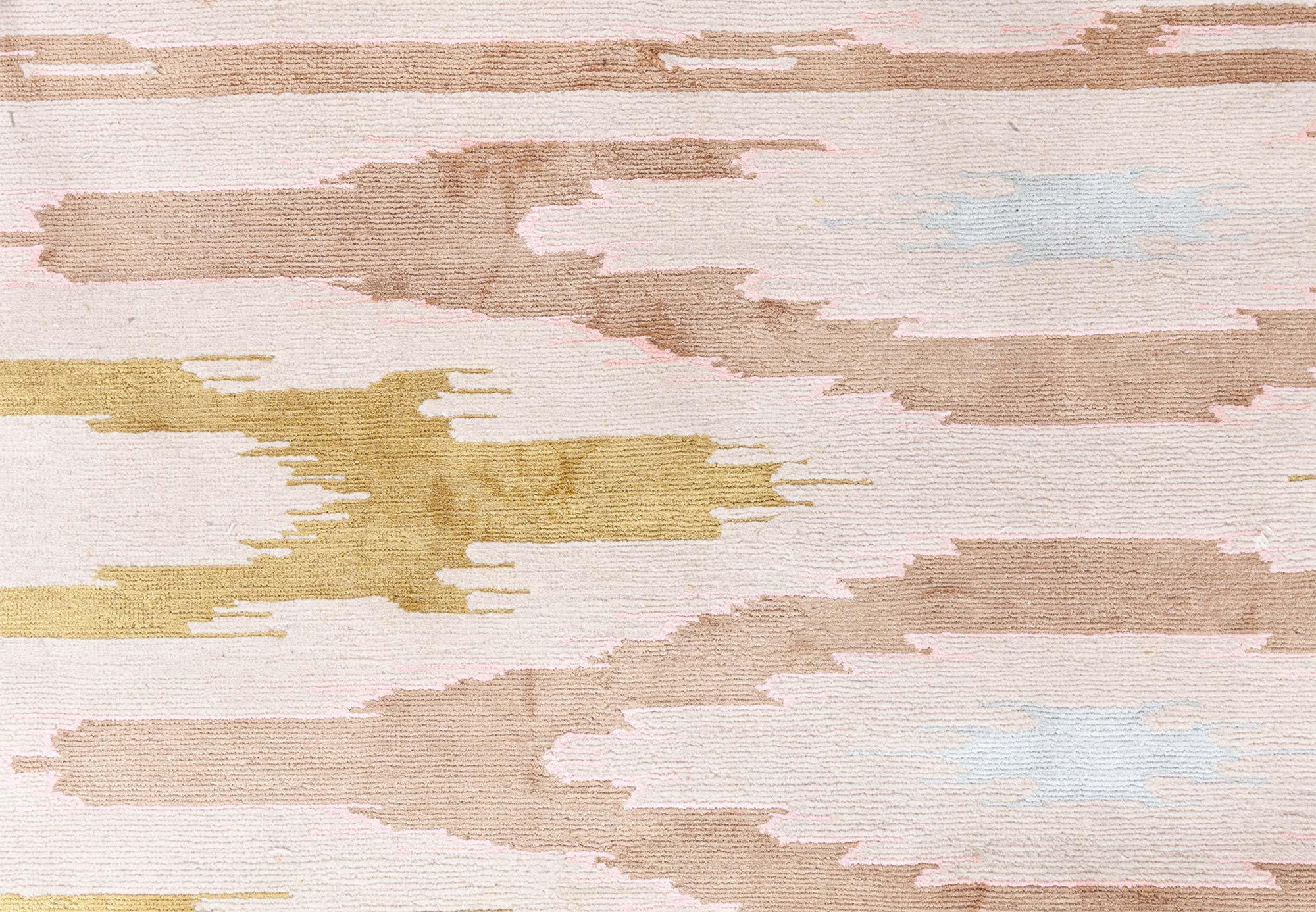 Hand-Knotted Contemporary Silk Runner by Doris Leslie Blau For Sale