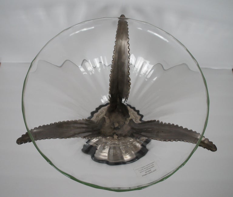 Gathered Garden Footed Bowl with Acanthus Leaves main image 1