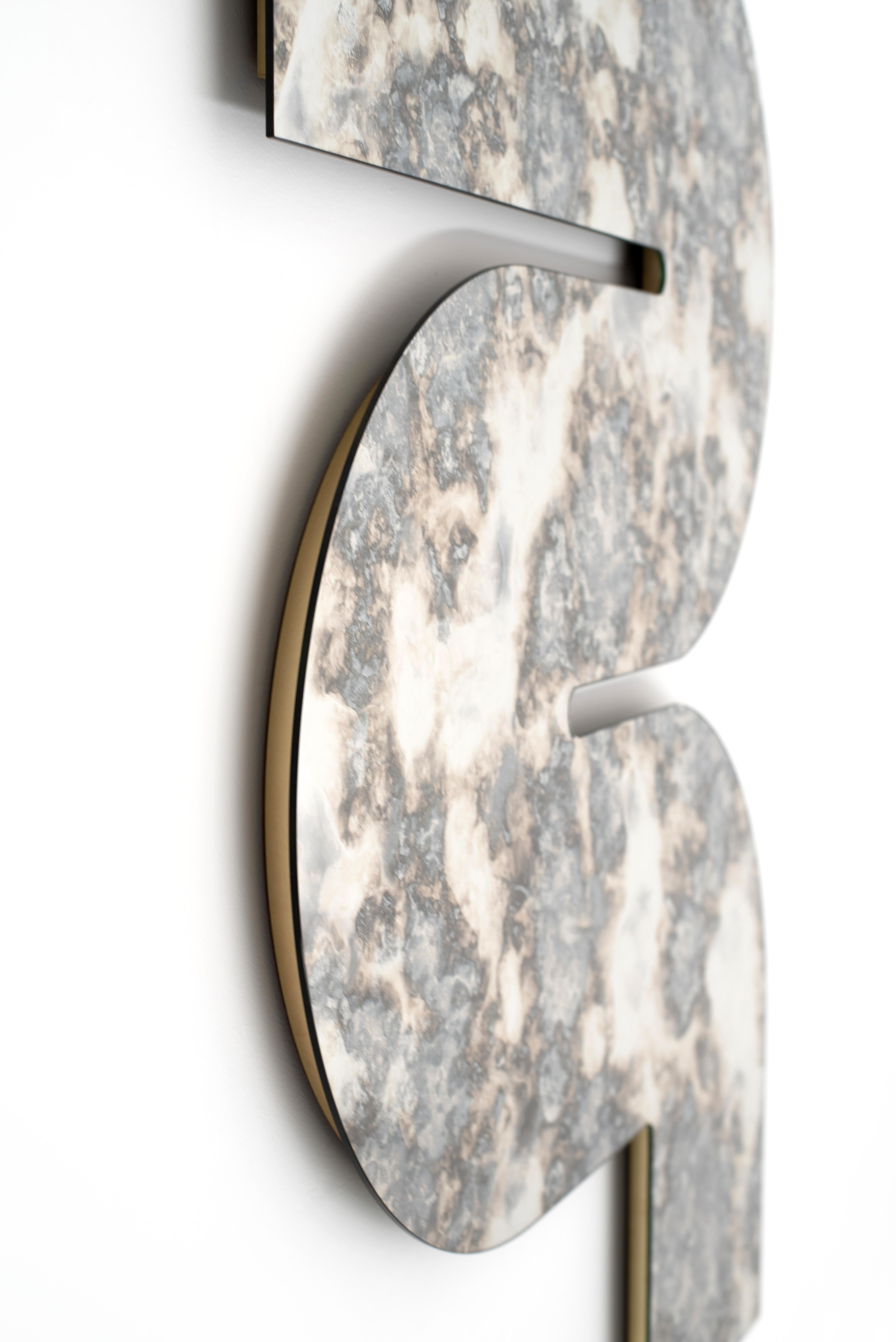 American Silver Antiqued Serpens Mirror by Ben & Aja Blanc For Sale