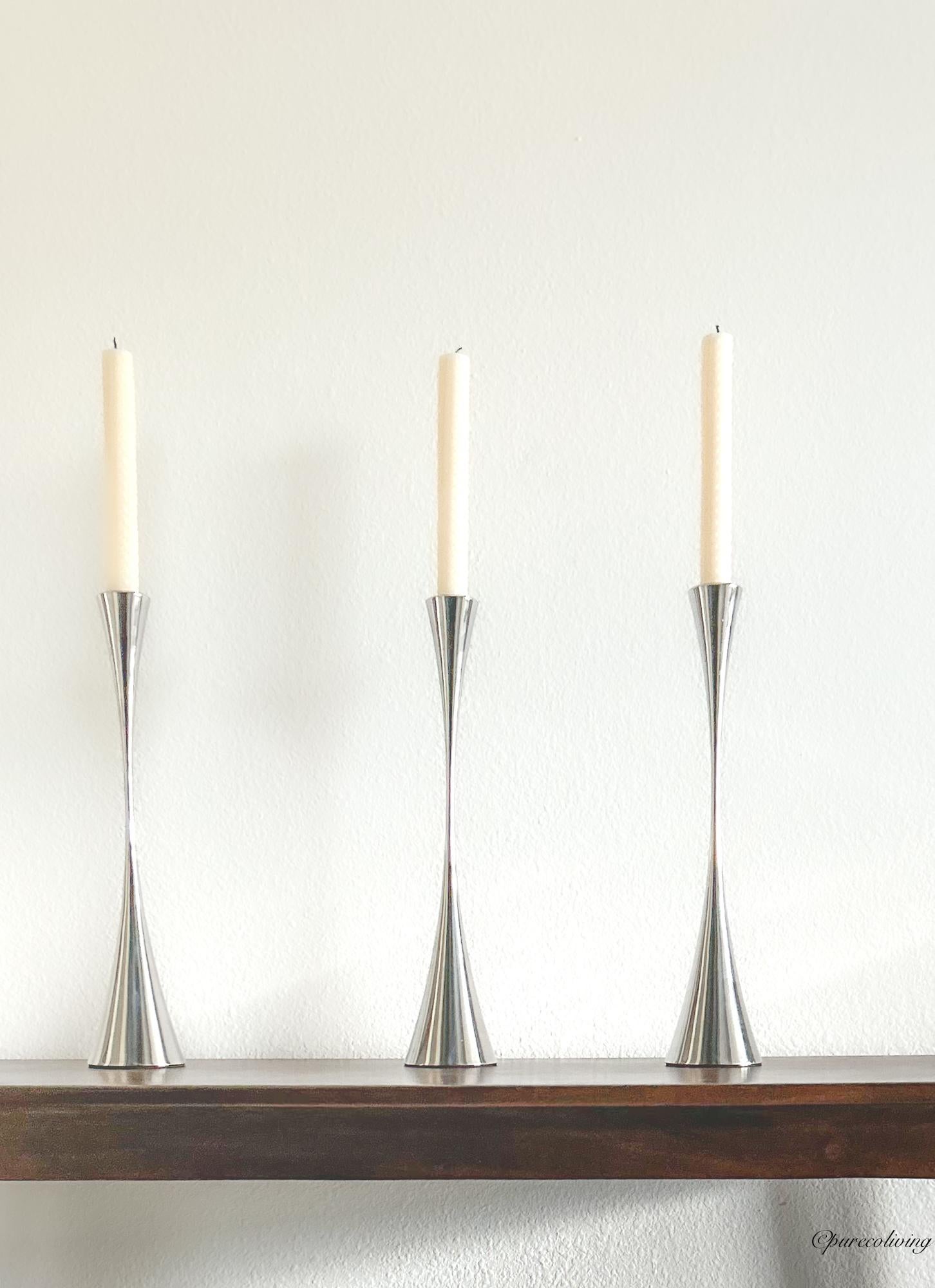 Americano Candelieri contemporanei in argento, 14