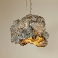 Lustre contemporain en argent, lustre Storm de Johannes Hemann