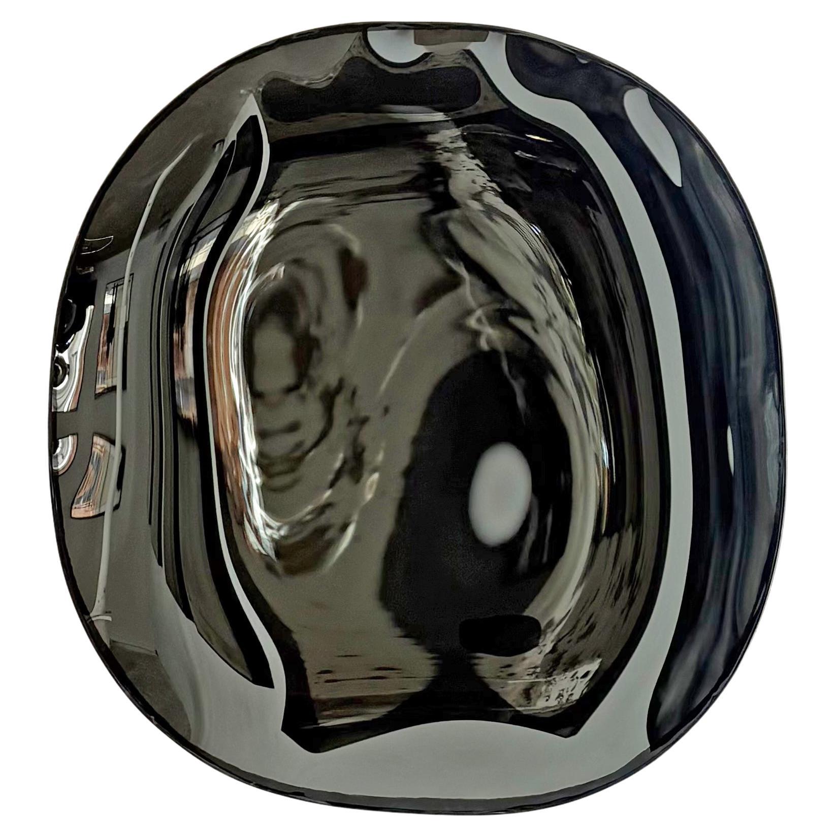 Contemporary Silver Chihiro Glass Mirror