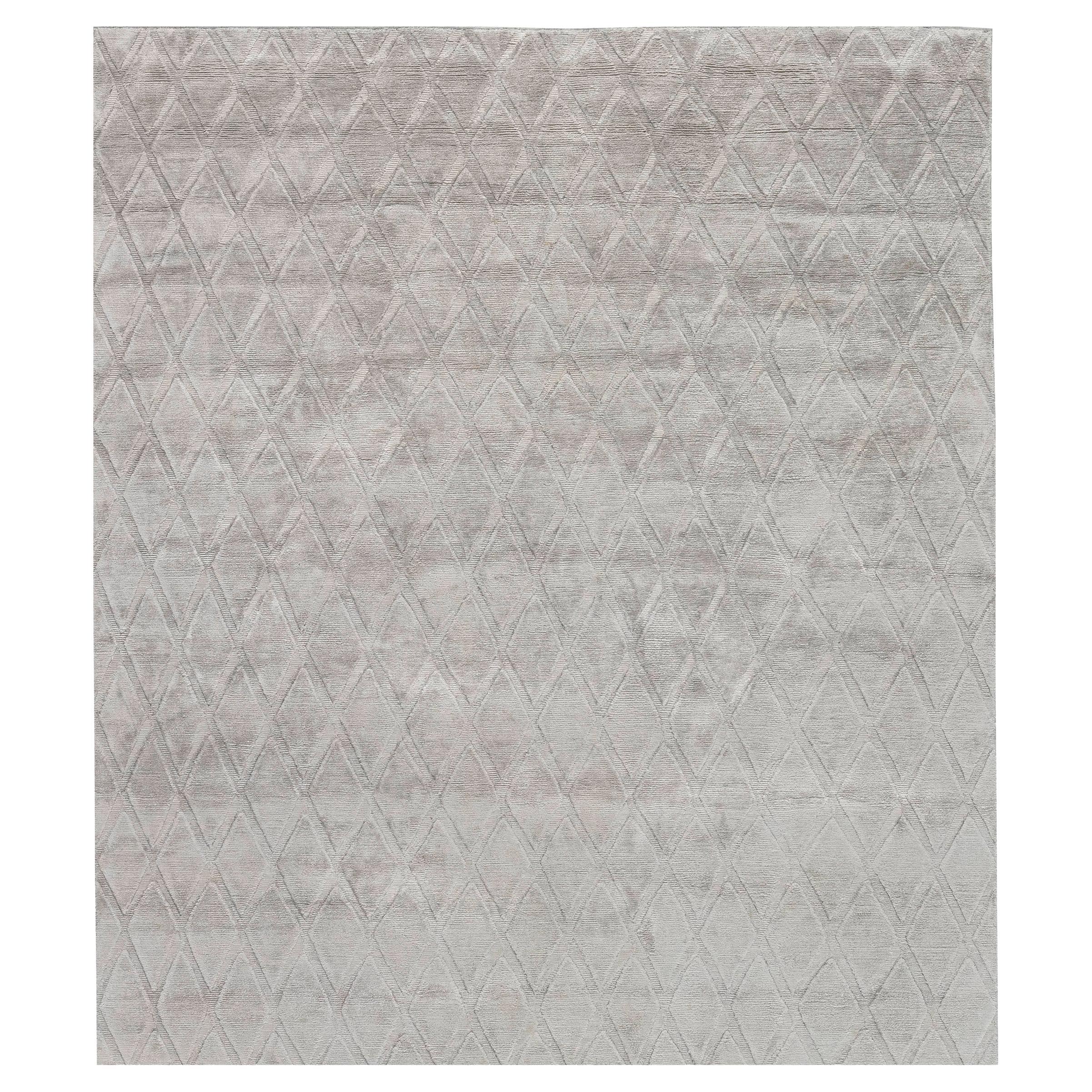 Contemporary Camelia Green Handmade Silk Rug by Doris Leslie Blau For ...