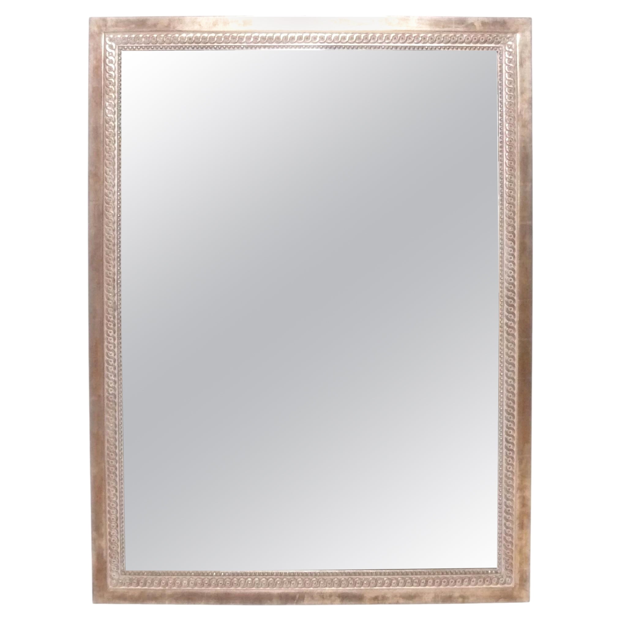 Contemporary Silver Mirror 48" x 36" Regency Style