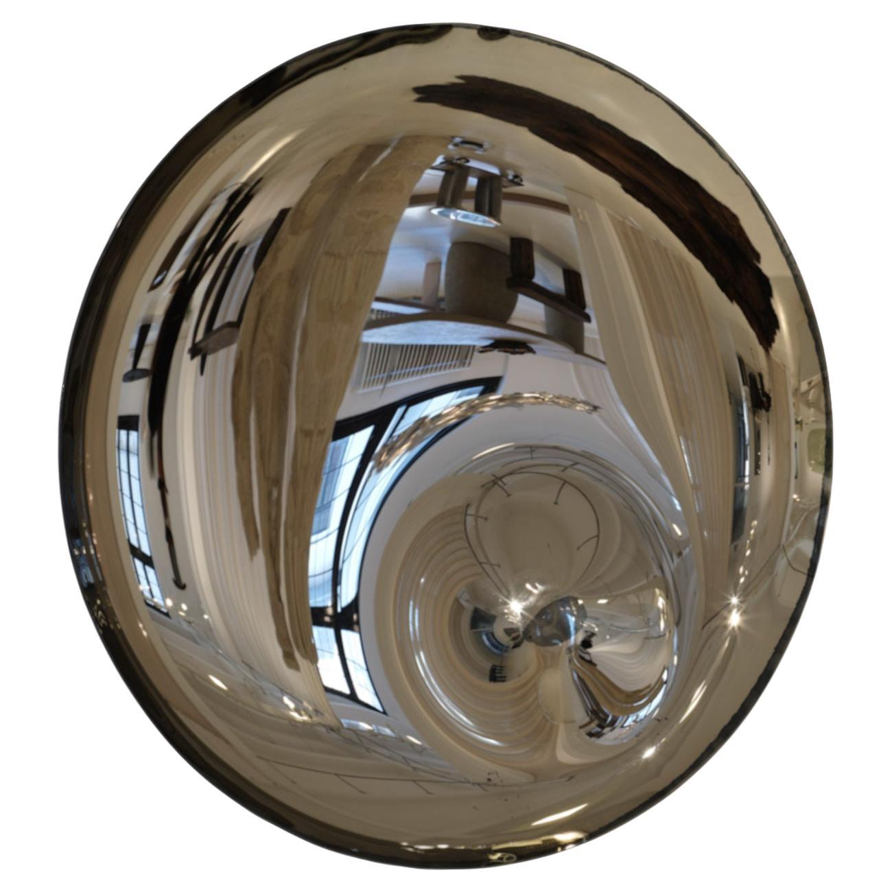 Contemporary Silver Oracle Glass Mirror im Angebot