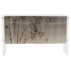 Contemporary Silver Painted Commode