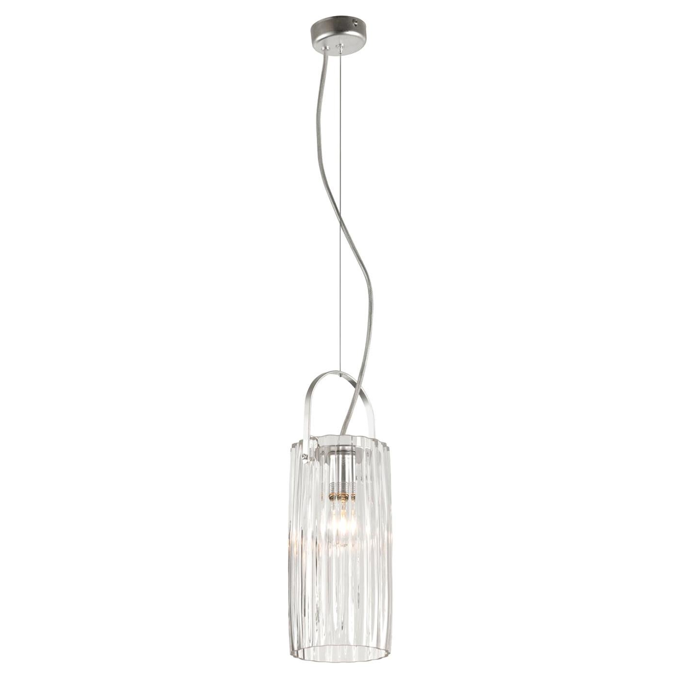 Contemporary Silver Pendant Lamp For Sale