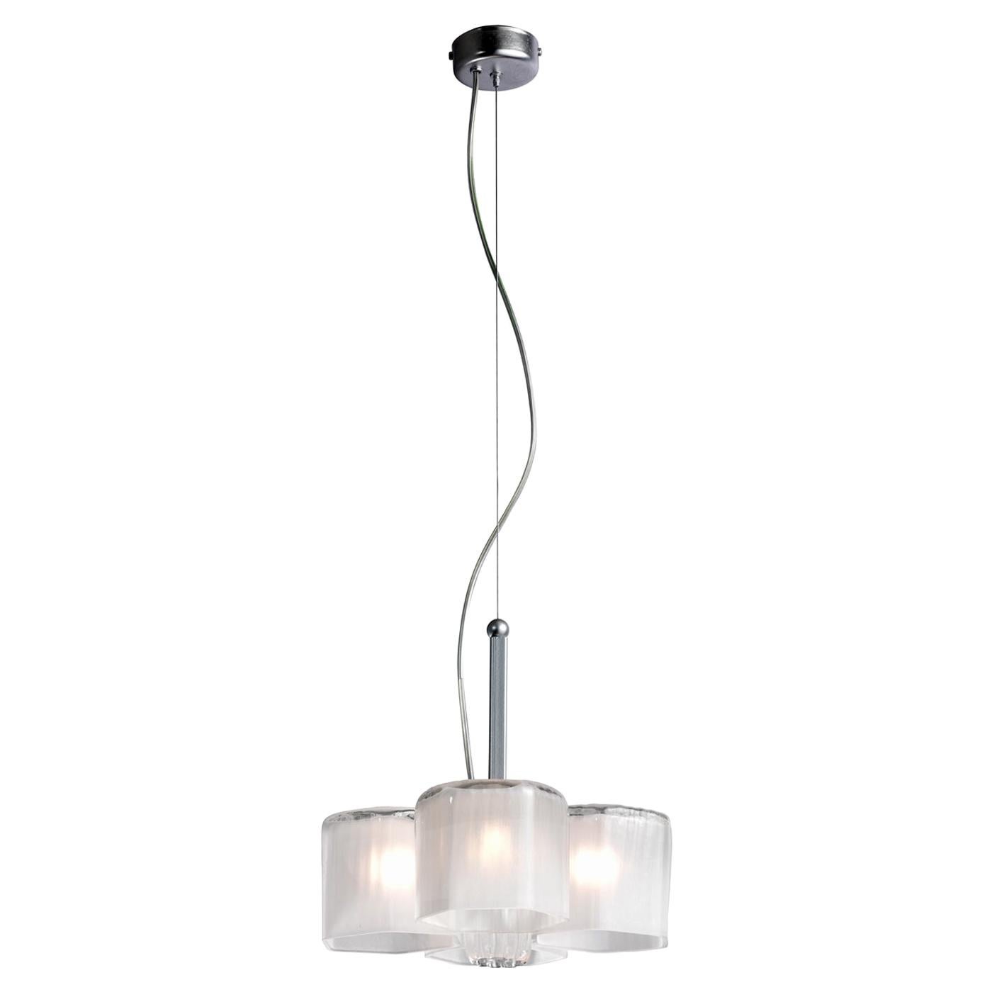 Contemporary Silver Pendant Lamp For Sale