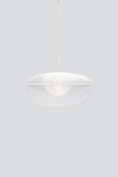 Contemporary Silver Pendant Lamp 'Iris 60', B/A