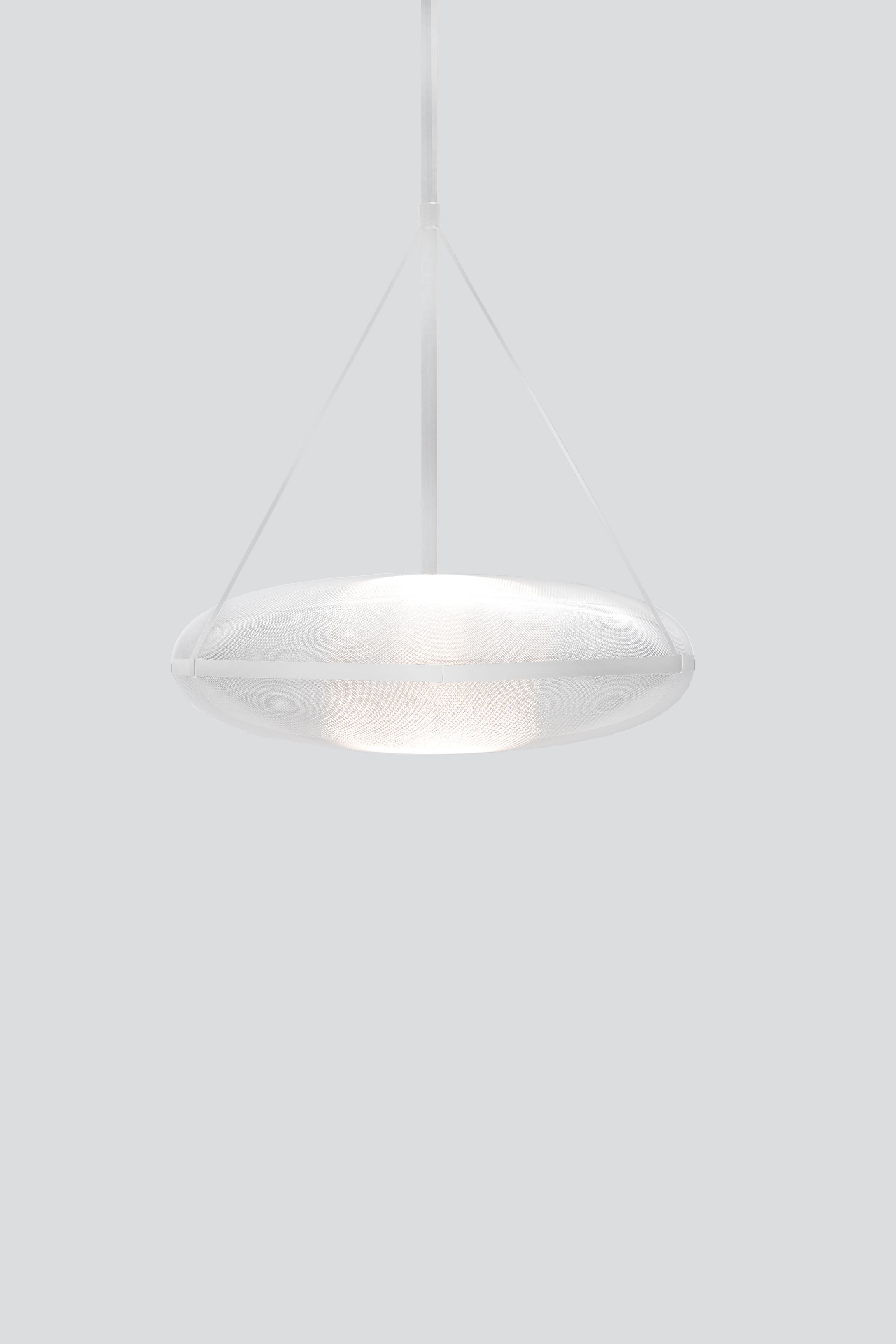 Organico moderno Lampada a sospensione contemporanea in argento 'Iris 60', B/B in vendita