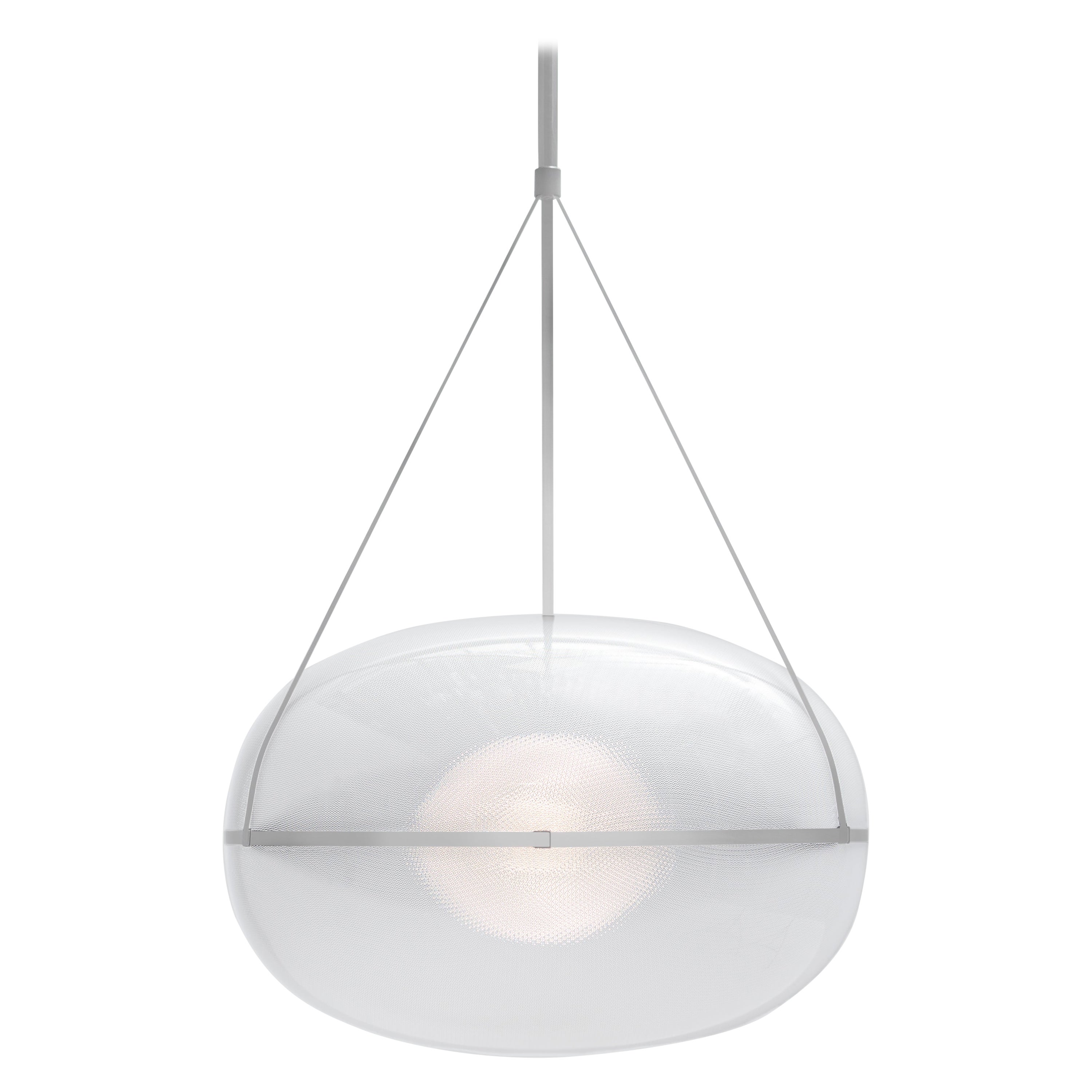 Lámpara colgante contemporánea de plata 'Iris 90', A/A