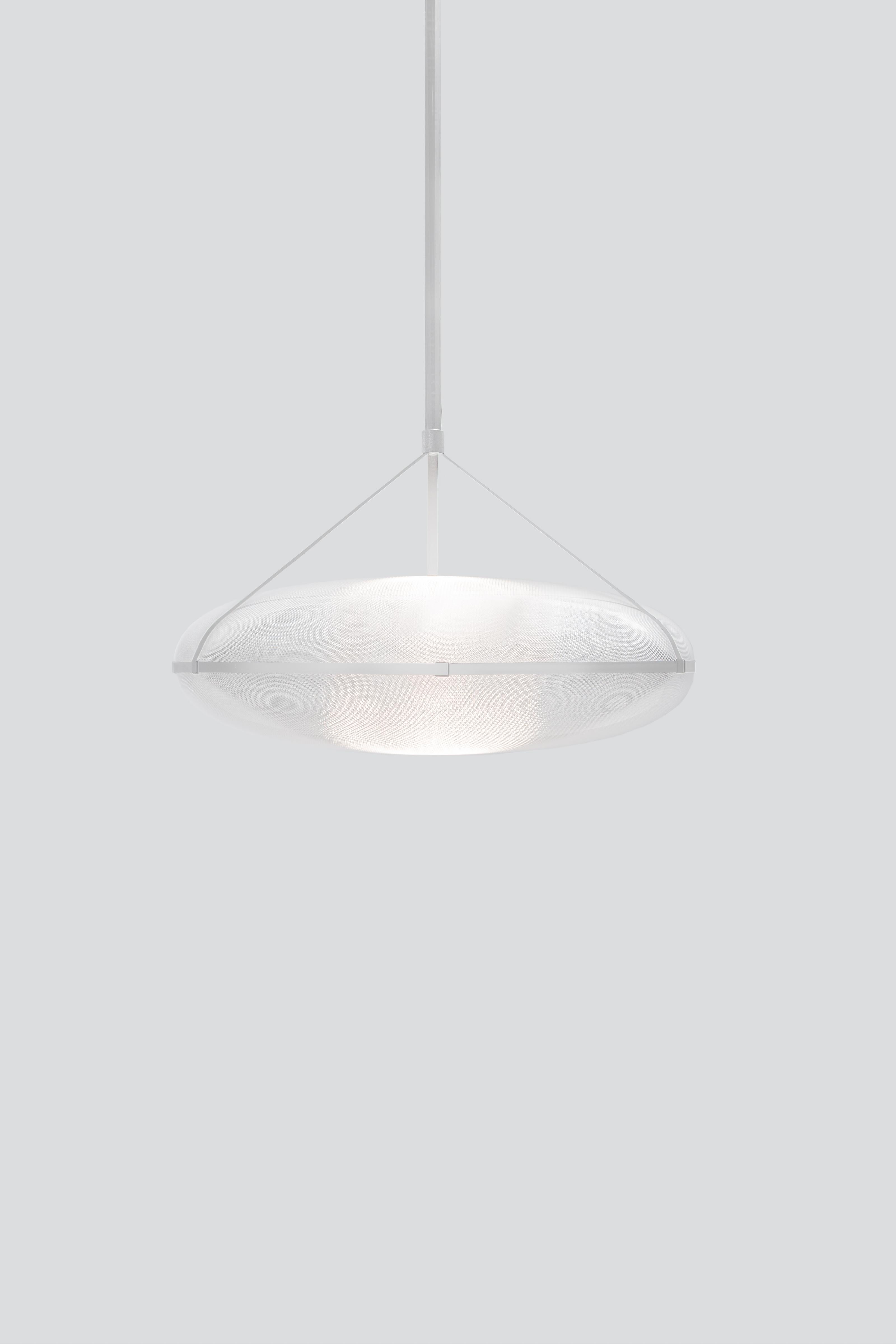 Contemporary Silver Pendant Lamp 'Iris', B/B For Sale 7