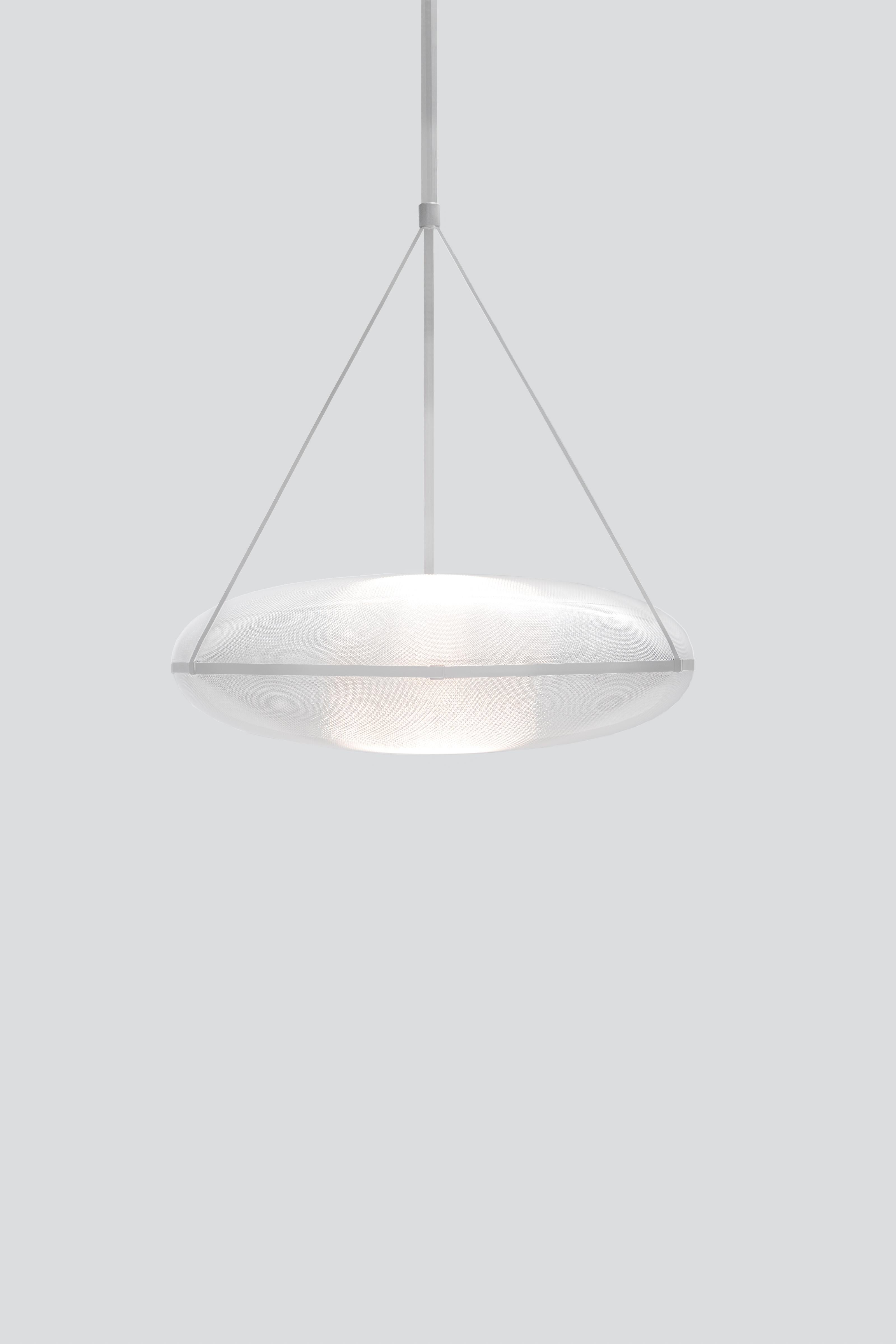 Contemporary Silver Pendant Lamp 'Iris', B/B For Sale 8