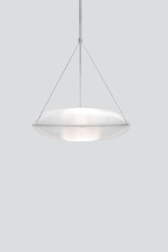 Contemporary Silver Pendant Lamp 'Iris 90', B/B