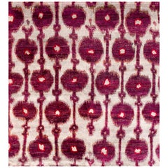 Tappeto contemporaneo Silver Purple in seta naturale annodato a mano in stock
