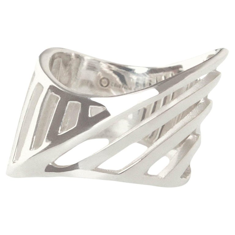 Contemporary Silver Ring For Sale at 1stDibs