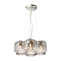 Lustre contemporain en argent transparent