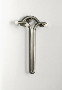 Contemporary Silvered Brass Wall Sconce, Goddess Sconce by Paul Matter