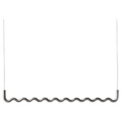 Appendiabiti contemporaneo ad onda sinusoidale medio in alluminio grezzo