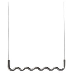 Contemporary Sine Wave Hanging Coat/Clothes Rack Medium in Raw Aluminum