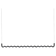 Contemporary Sine Wave Hanging Coat Rack Large in Black by Erik Olovsson