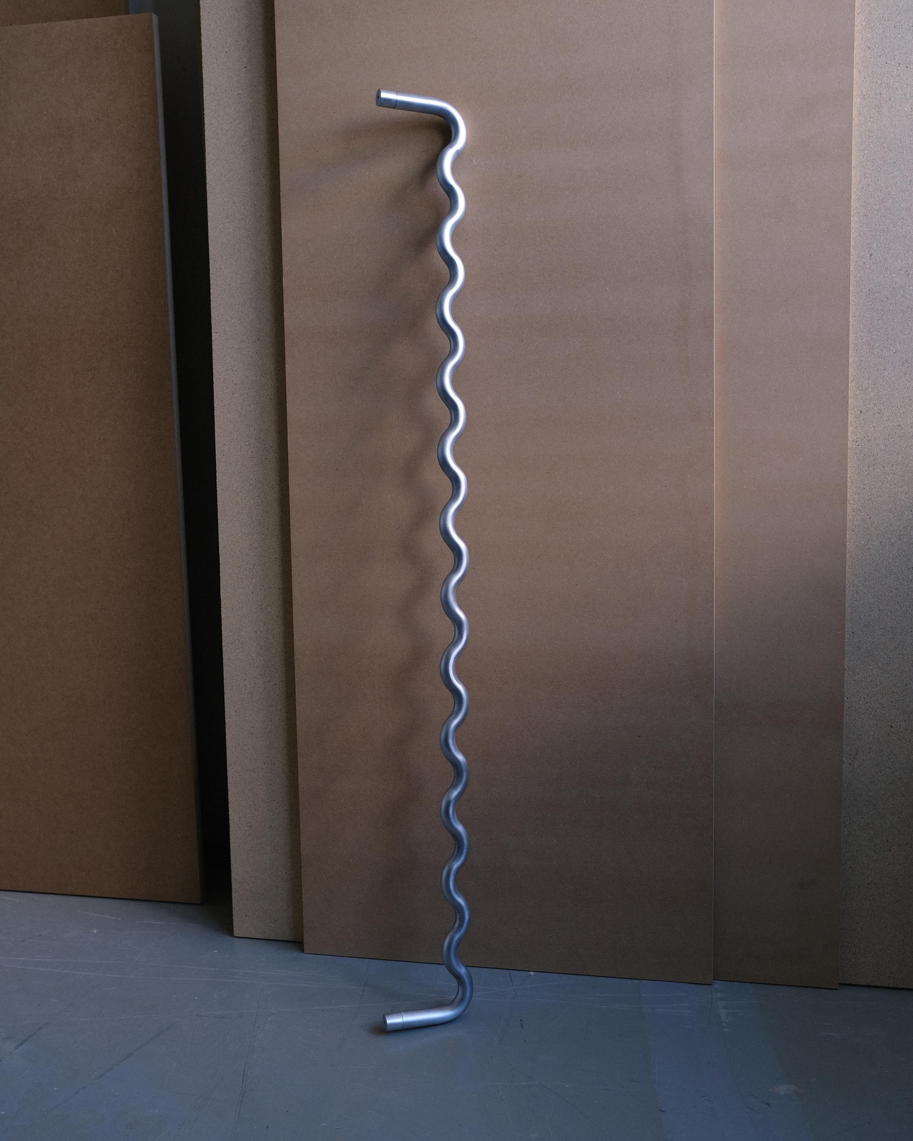Contemporary Sine Wave Hanging Coat Rack Medium in Peach by Erik Olovsson For Sale 2