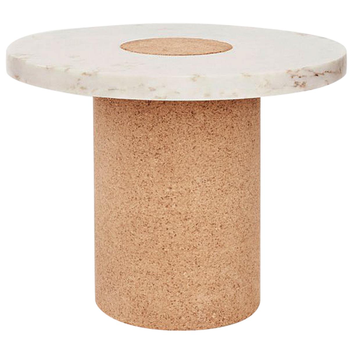 Frama Contemporary Sintra Table Large with White Marble and Natural Cork
