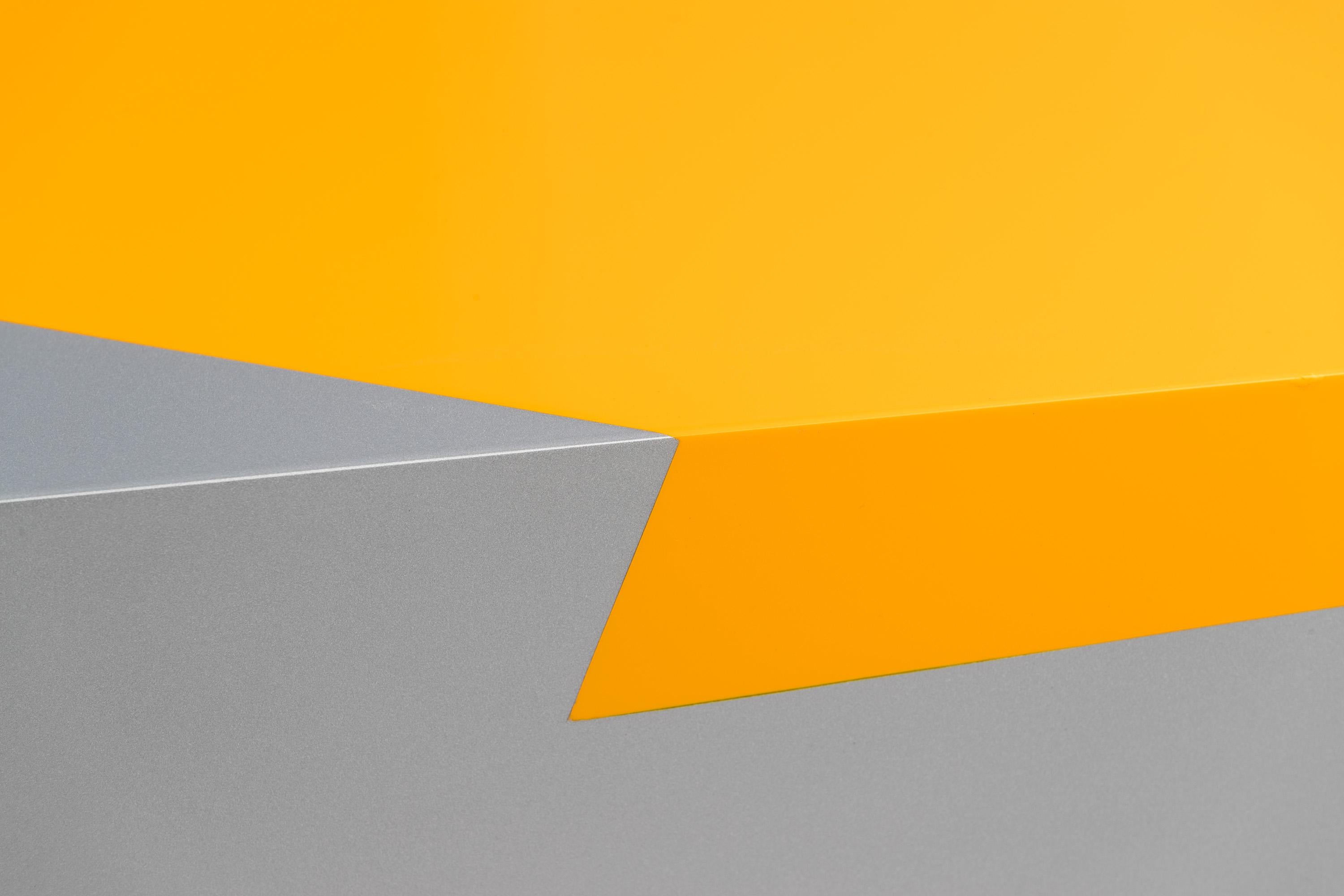 Modern Contemporary Sissi Stackable Seat Yellow and Orange in Aluminium by Altreforme For Sale