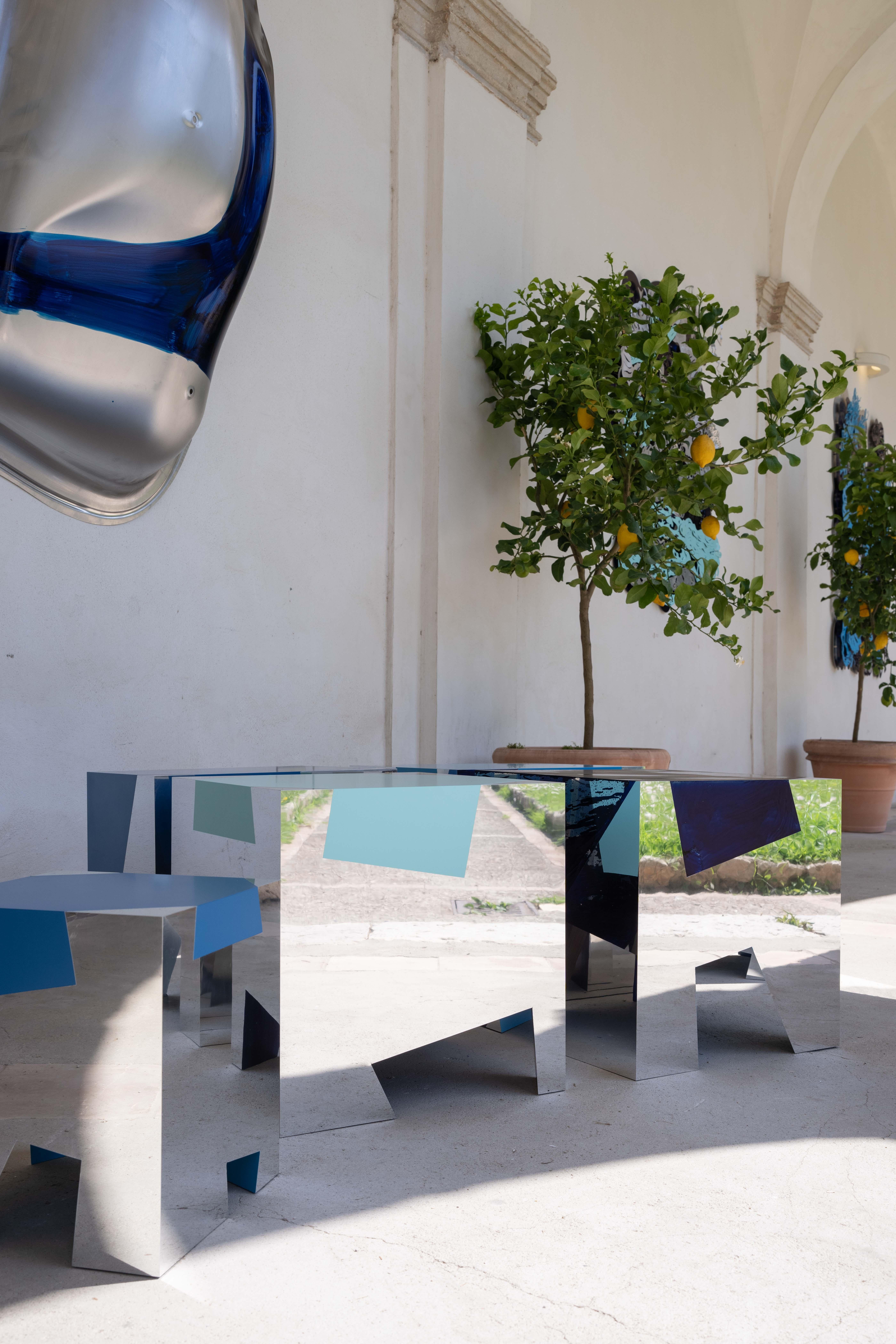 Italian Contemporary Sissi stackable seats in aluminium by altreforme in Limited Edition For Sale