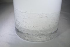 Contemporary Large White Soda Bubble Glass Hurricane Lamp