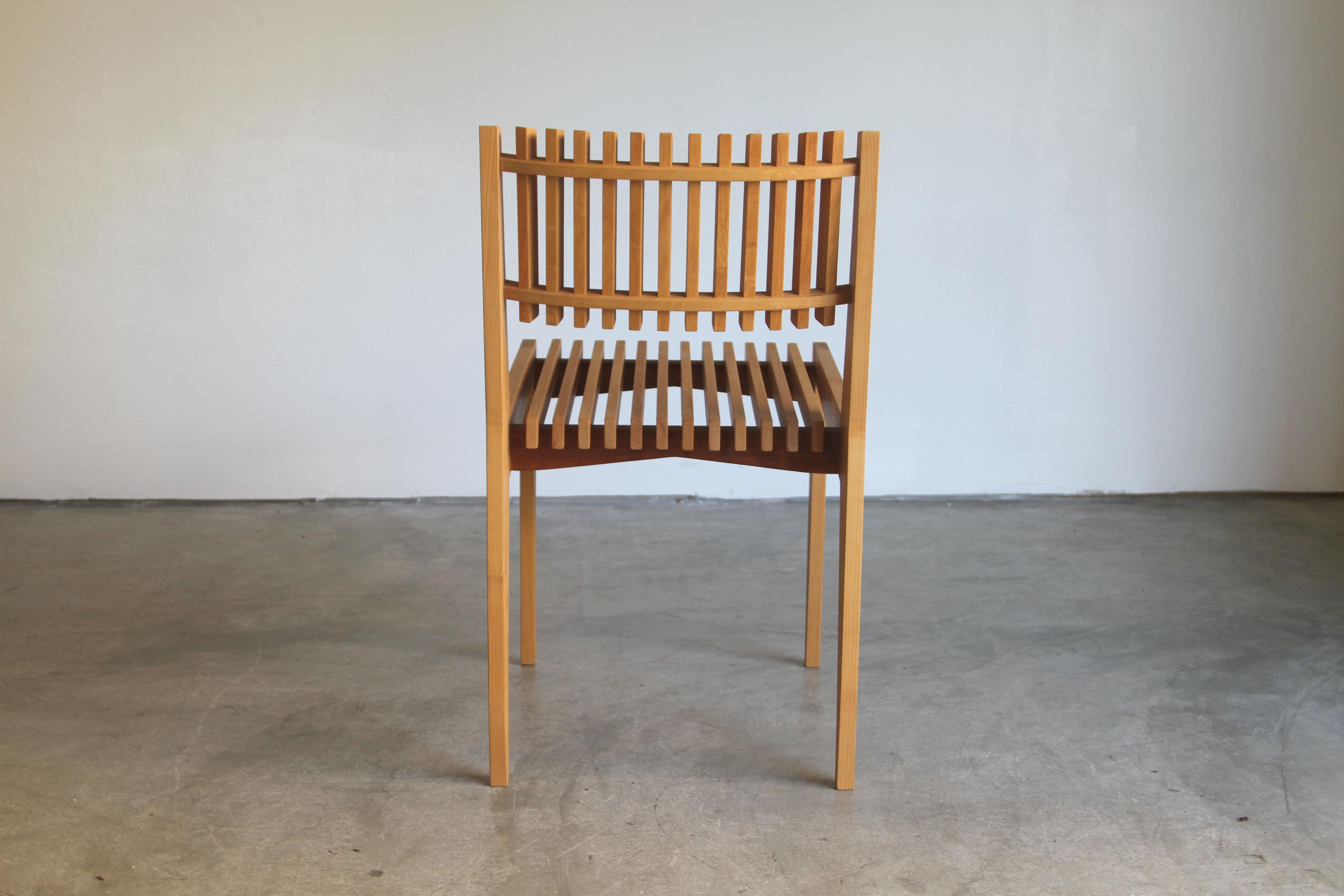 Contemporary Slat Chair by MRL Creative Made to Order In New Condition In St. Louis, MO