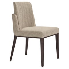 Contemporary Sleek Dining Chair mit Massivholzrahmen in Nussbaumoptik