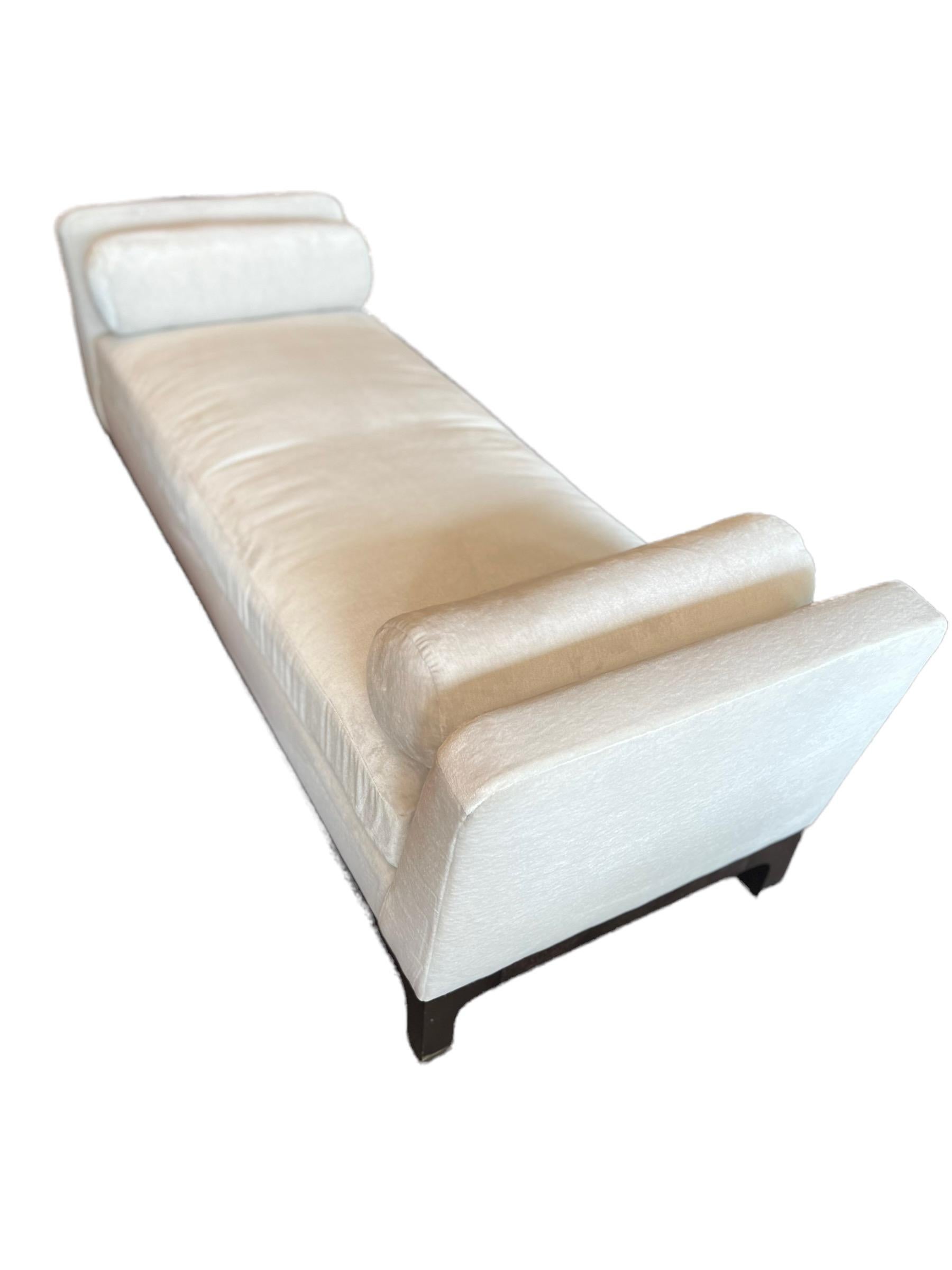 Fabric Contemporary Slipper Bench Designed by Ralph Rucci for Holly Hunt For Sale