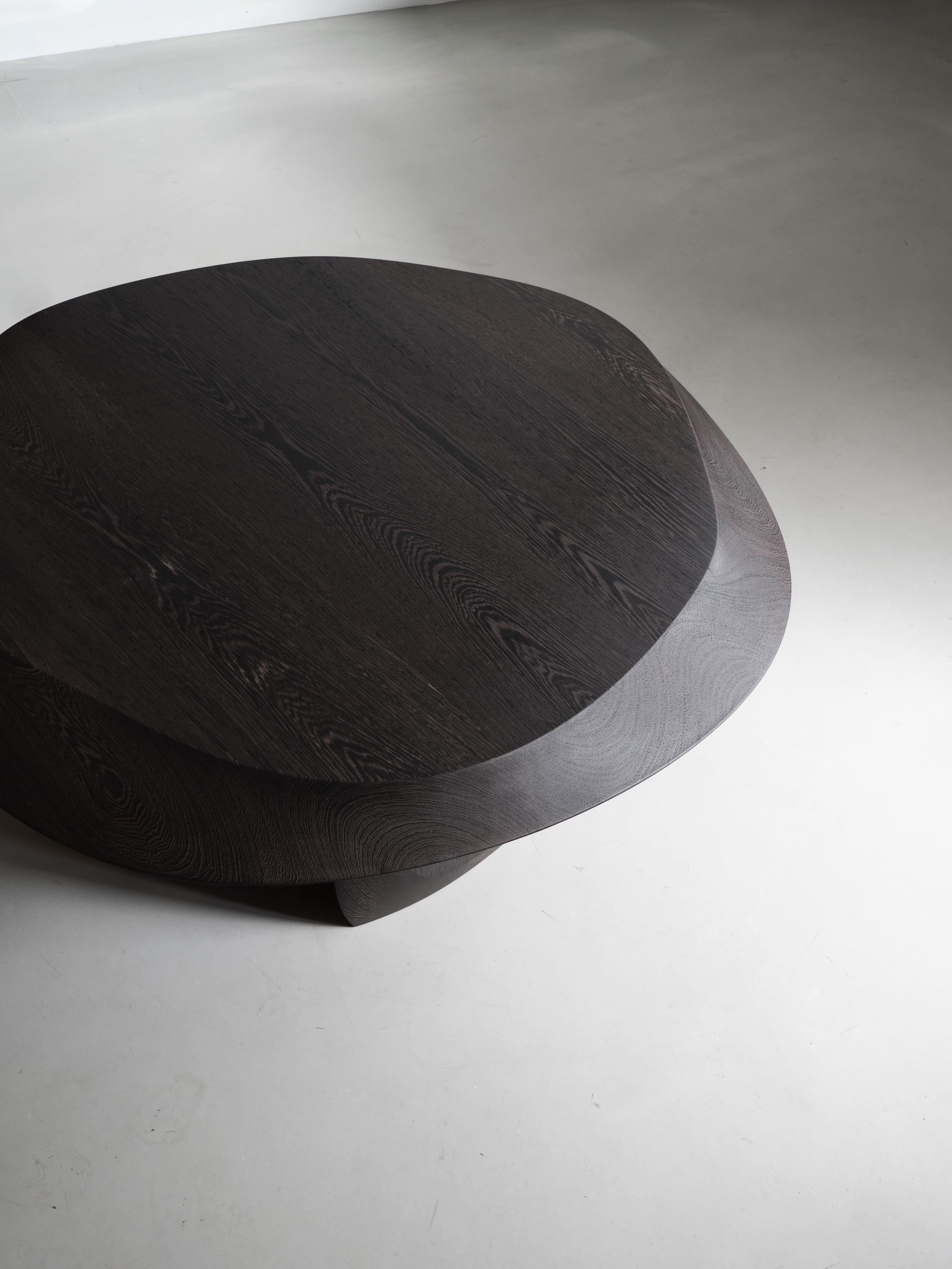 Danish Contemporary Slope Coffee Table in Stained Wenge Wood For Sale