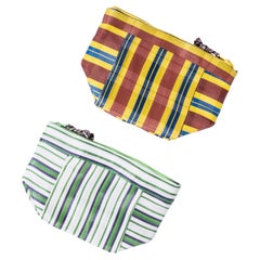 Contemporary Small Mesh Bag - Chequered Multi Colour - Pair