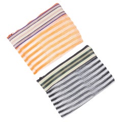 Contemporary Small Mesh Bag - Multi Striped - Pair