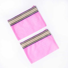 Contemporary Small Mesh Bag - Pink Striped - Pair