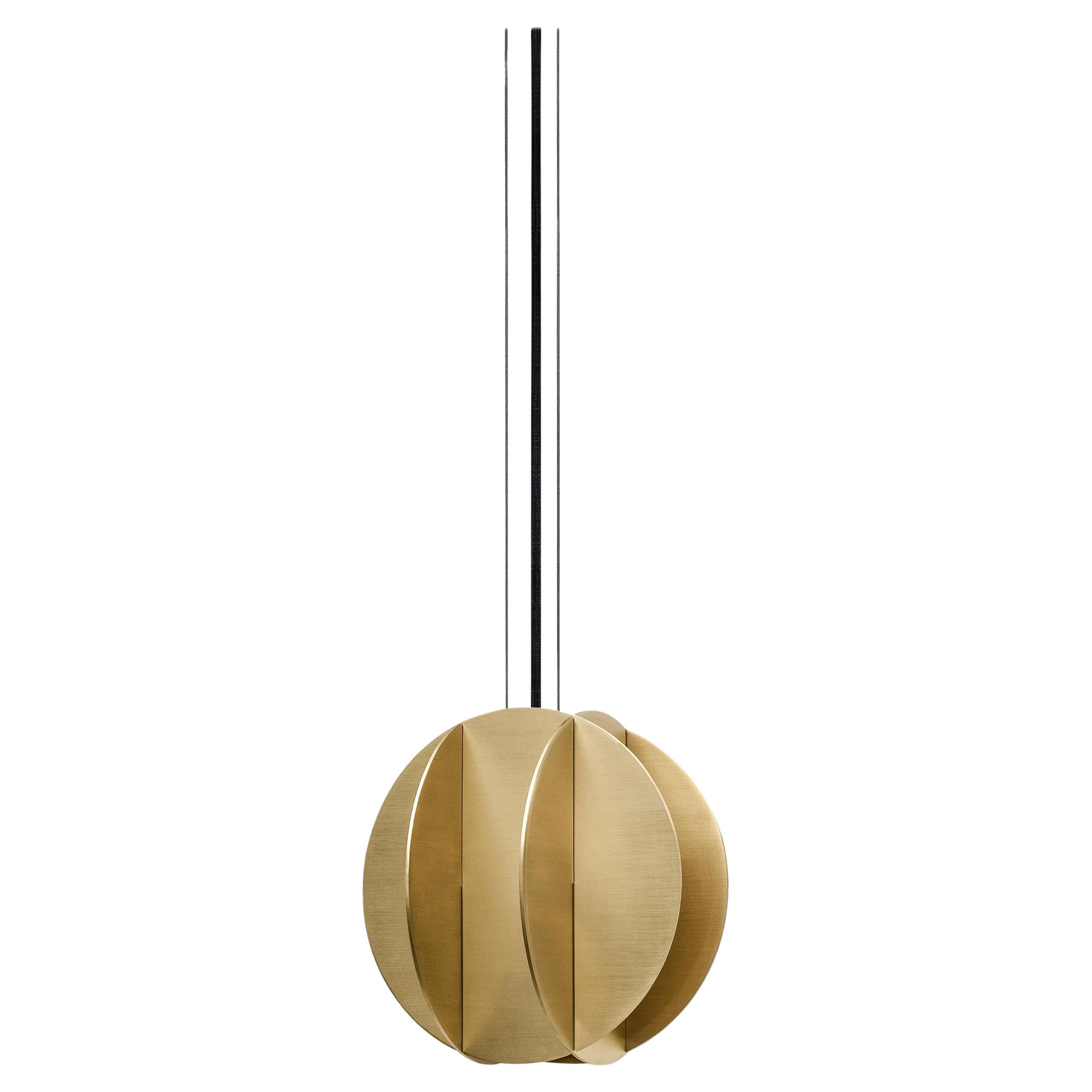 Contemporary Small Pendant 'EL Lamp CS1' by NOOM, Brass For Sale