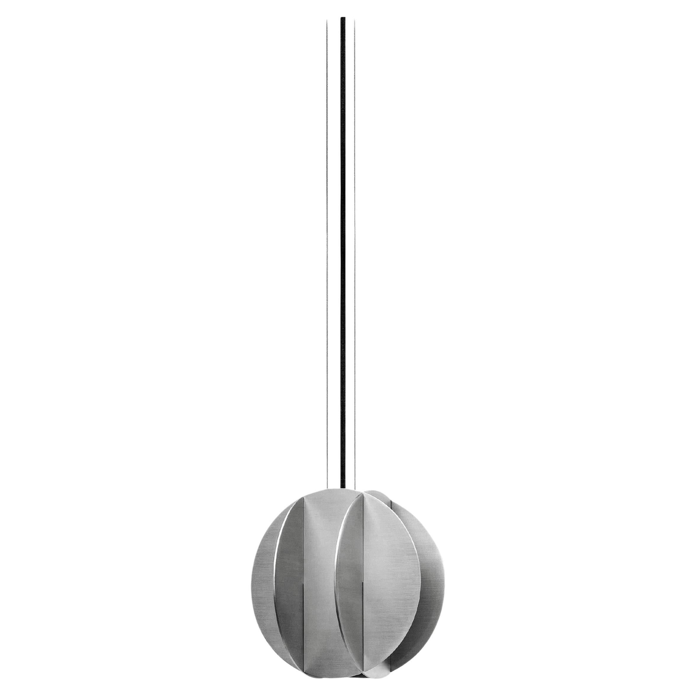 Contemporary Small Pendant 'EL Lamp CS3' by NOOM, Stainless Steel For Sale