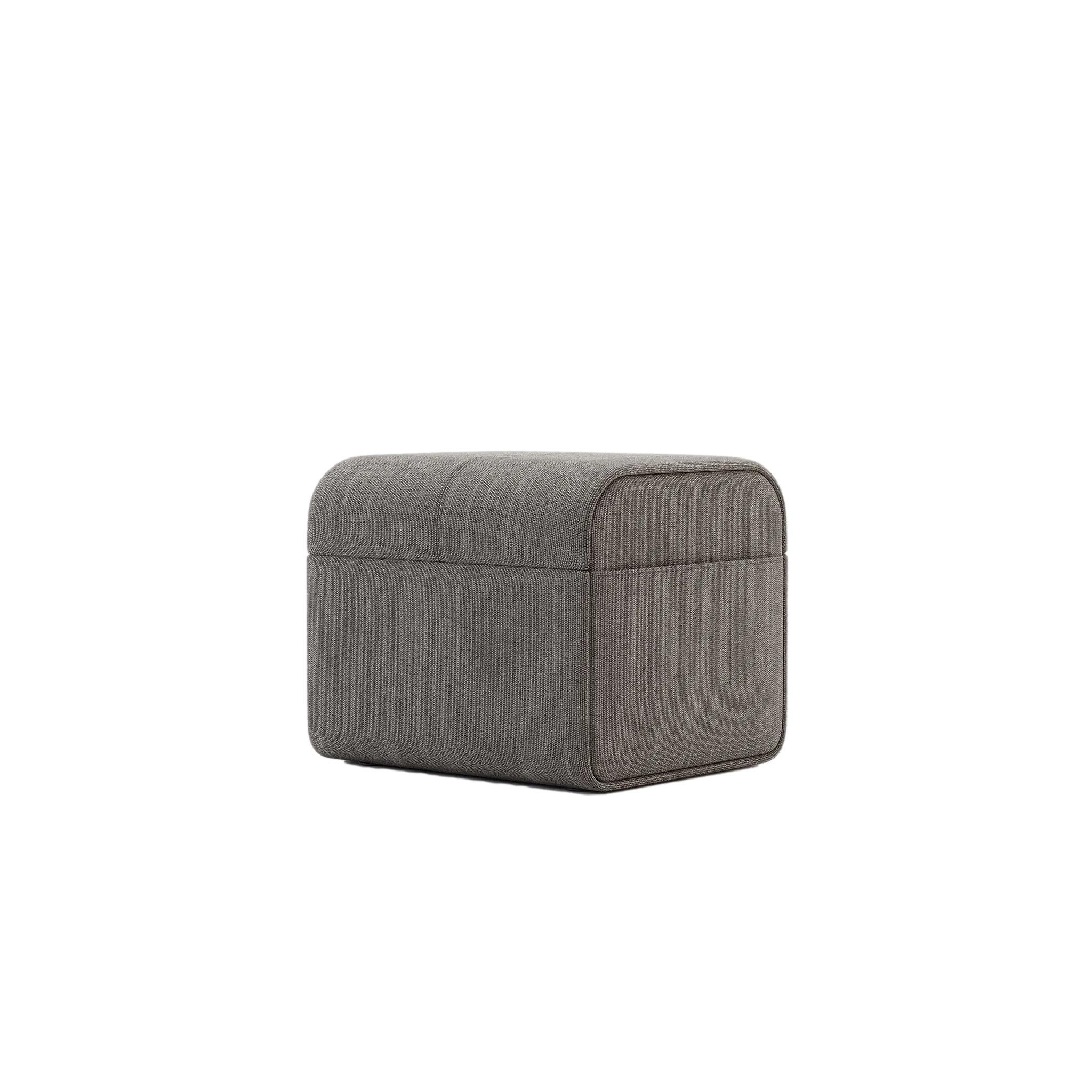 Contemporary Small Pouf Featuring Open Doors System 1