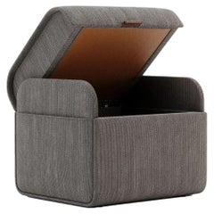Contemporary Small Pouf Featuring Open Doors System
