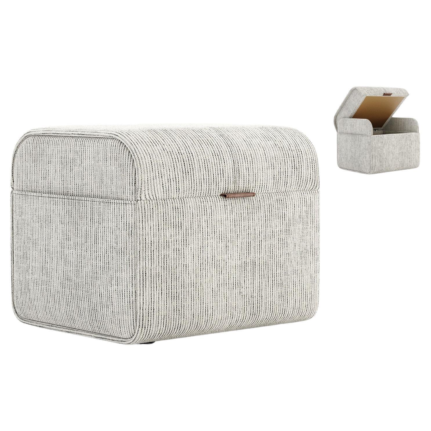 Contemporary Small Pouf Featuring Open Doors System For Sale