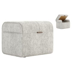 Contemporary Small Pouf Featuring Open Doors System