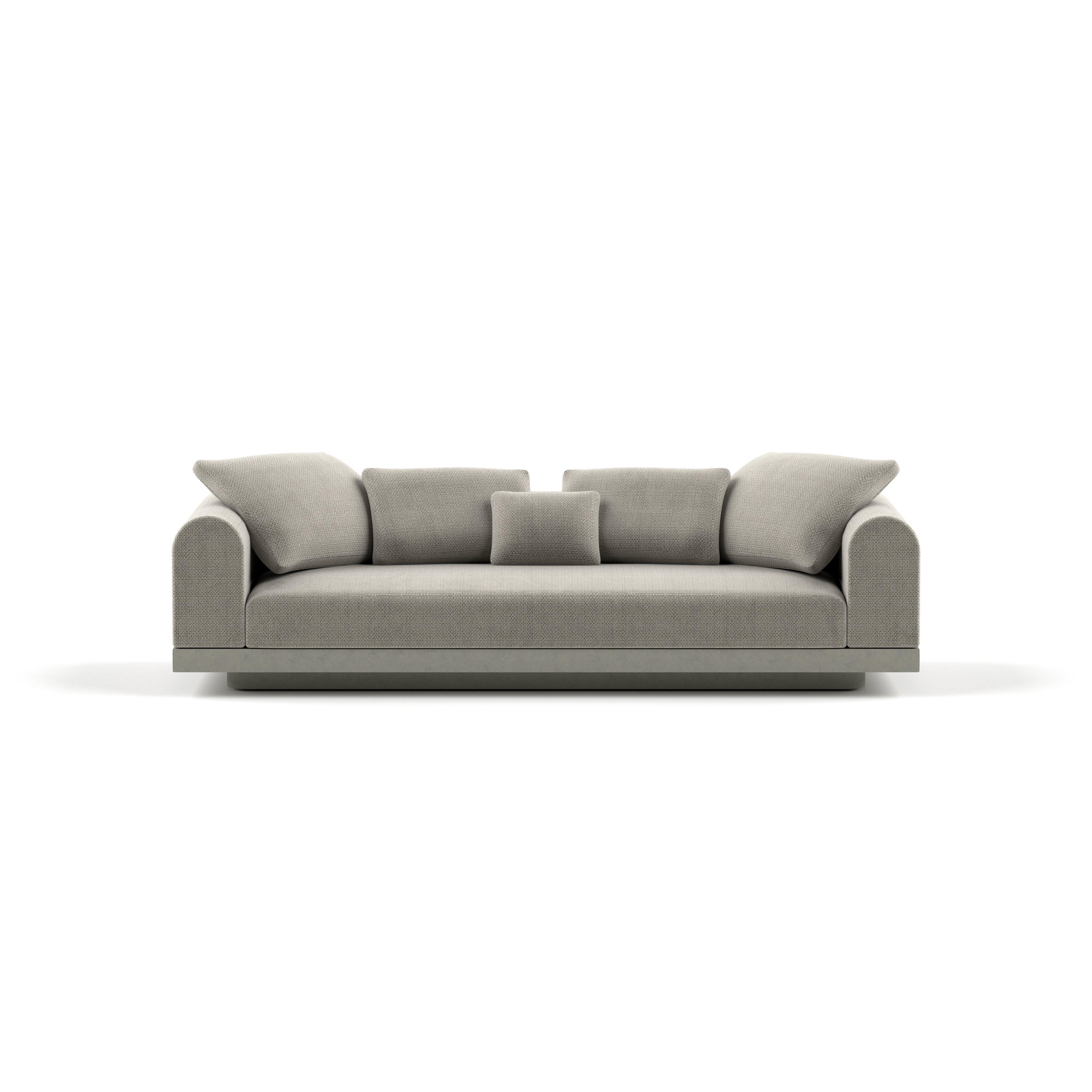 Contemporary Small Sofa 'Aqueduct' by Poiat, Fox 02, High Plinth For Sale 5