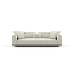 Zeitgenössisches kleines Sofa „Aqueduct“ von Poiat, Fuchs 02, hoher Sockel