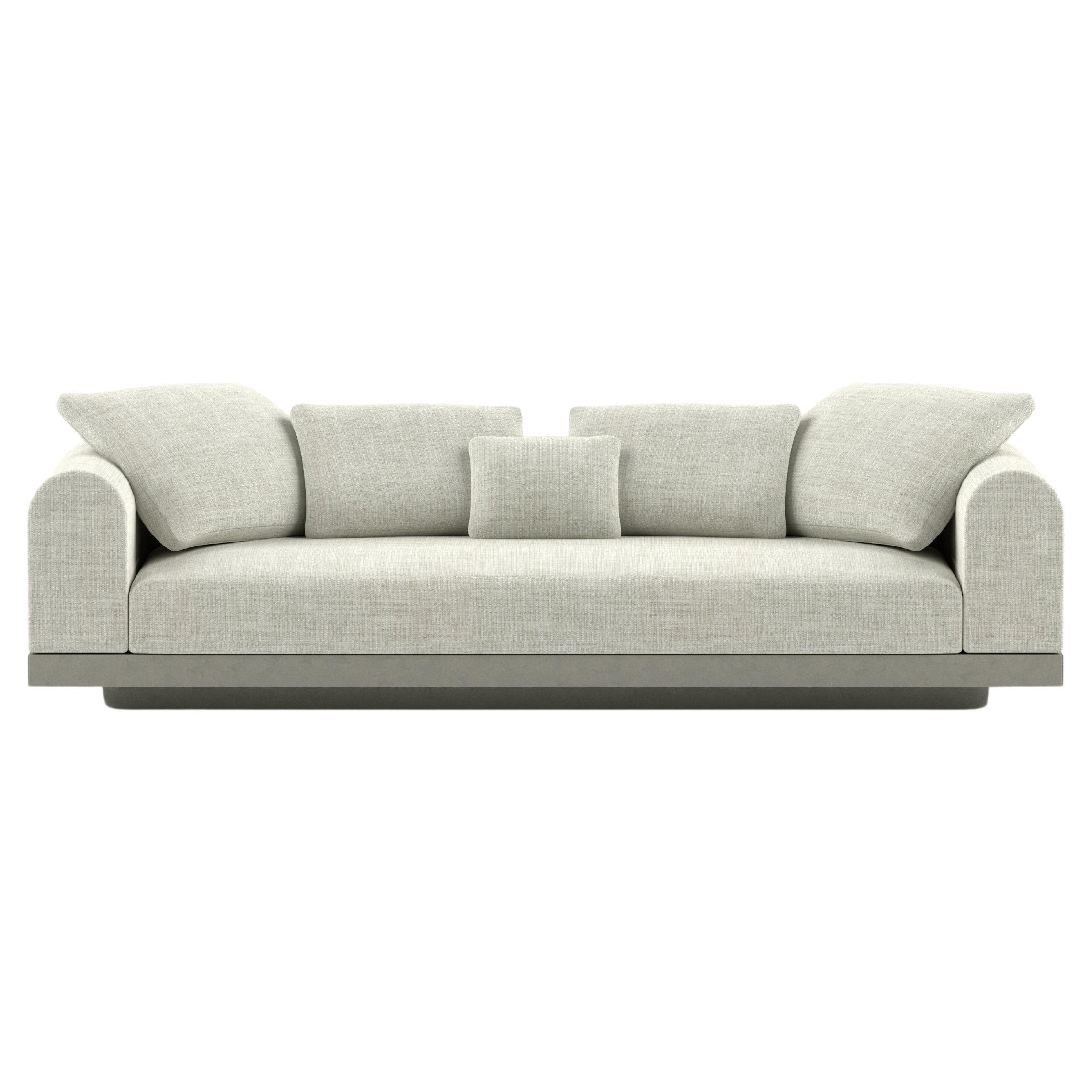 Contemporary Small Sofa 'Aqueduct' by Poiat, Fox 02, High Plinth For Sale