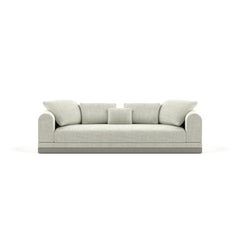 Contemporary Small Sofa 'Aqueduct' by Poiat, Fox 02, Low Plinth