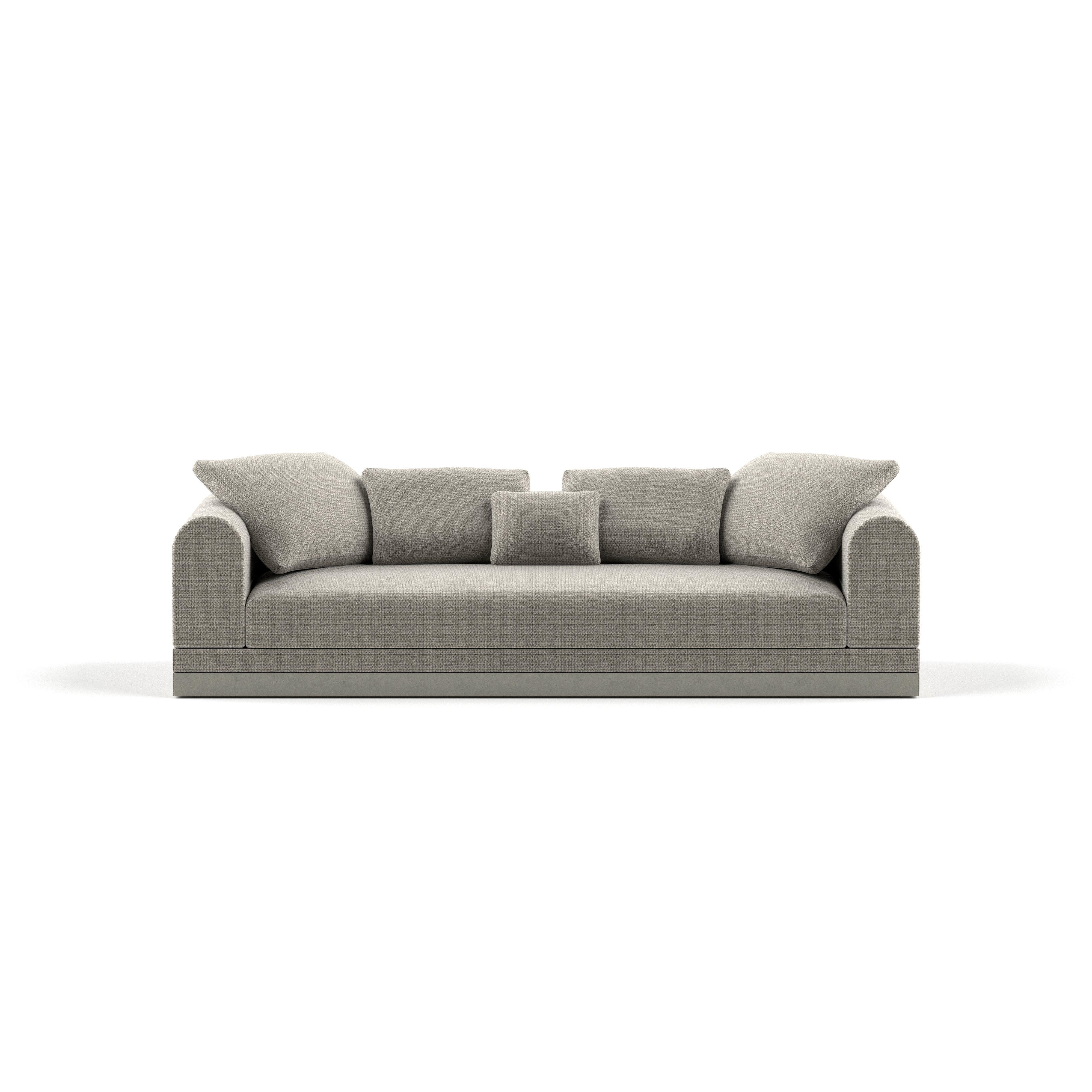 Contemporary Small Sofa 'Aqueduct' by Poiat, Fox 02, Low Plinth For Sale 2