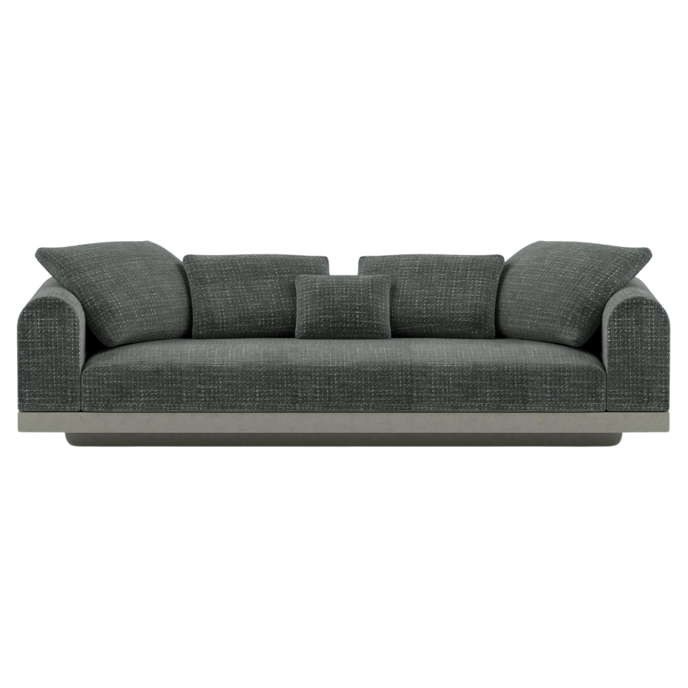 Contemporary Small Sofa 'Aqueduct' by Poiat, Yang 95, High Plinth For Sale