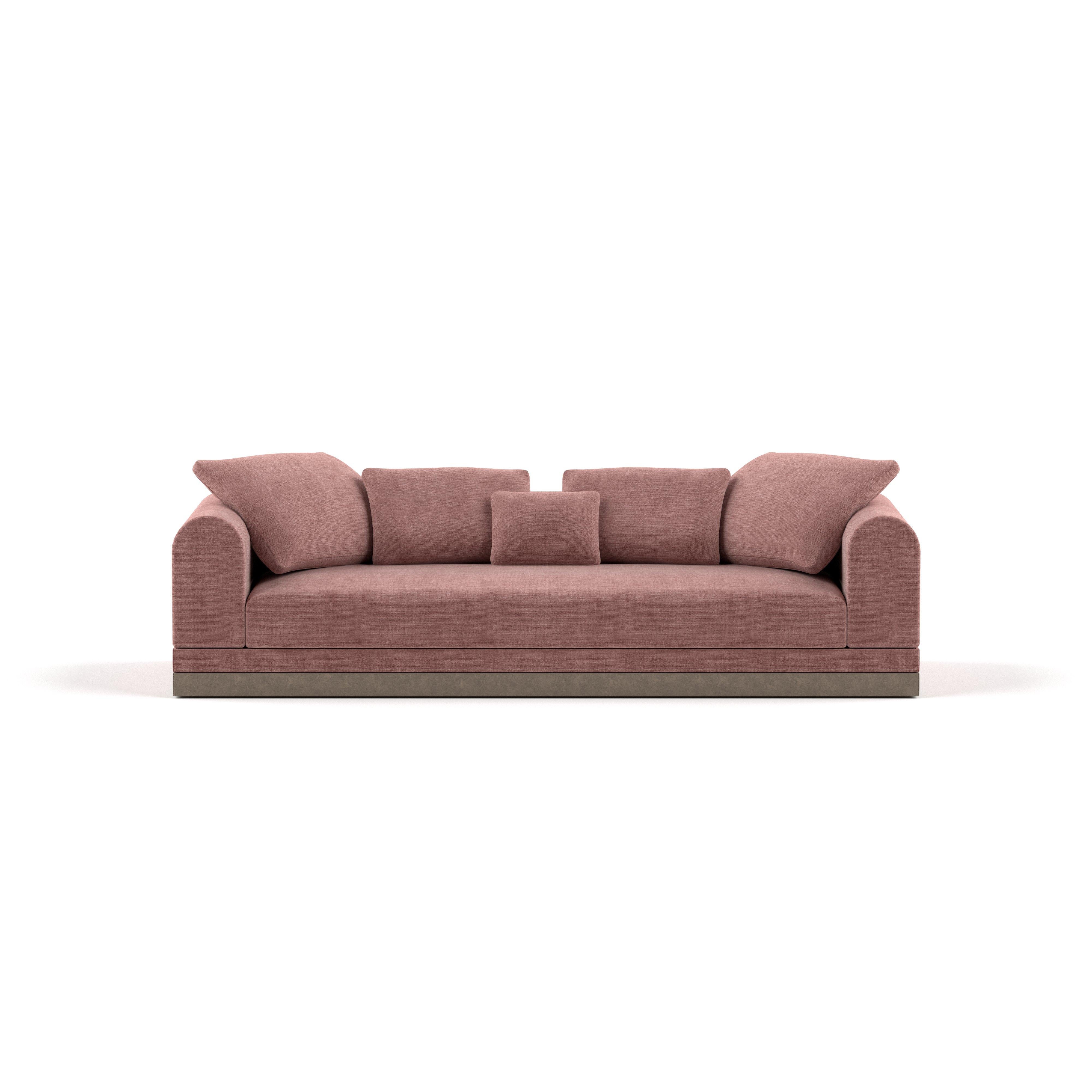 Contemporary Small Sofa 'Aqueduct' by Poiat, Yang 95, Low Plinth For Sale 5